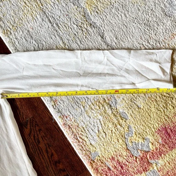 Aritzia Babaton Women's Semi-sheer chiffon blouse Cream White 100% Silk Sheer S - Picture 13 of 14